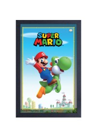 Affiche Encadrée Nintendo Super Mario Par Pyramid - Mario et Yoshi (46 x 31CM)